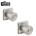 Deguard Contemporary Entry Knob - Grade 3 - Square Rose - Satin Nickel -SC1 DCDK01-SN-SC1